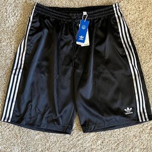 Adidas Men's Black Satin Shorts